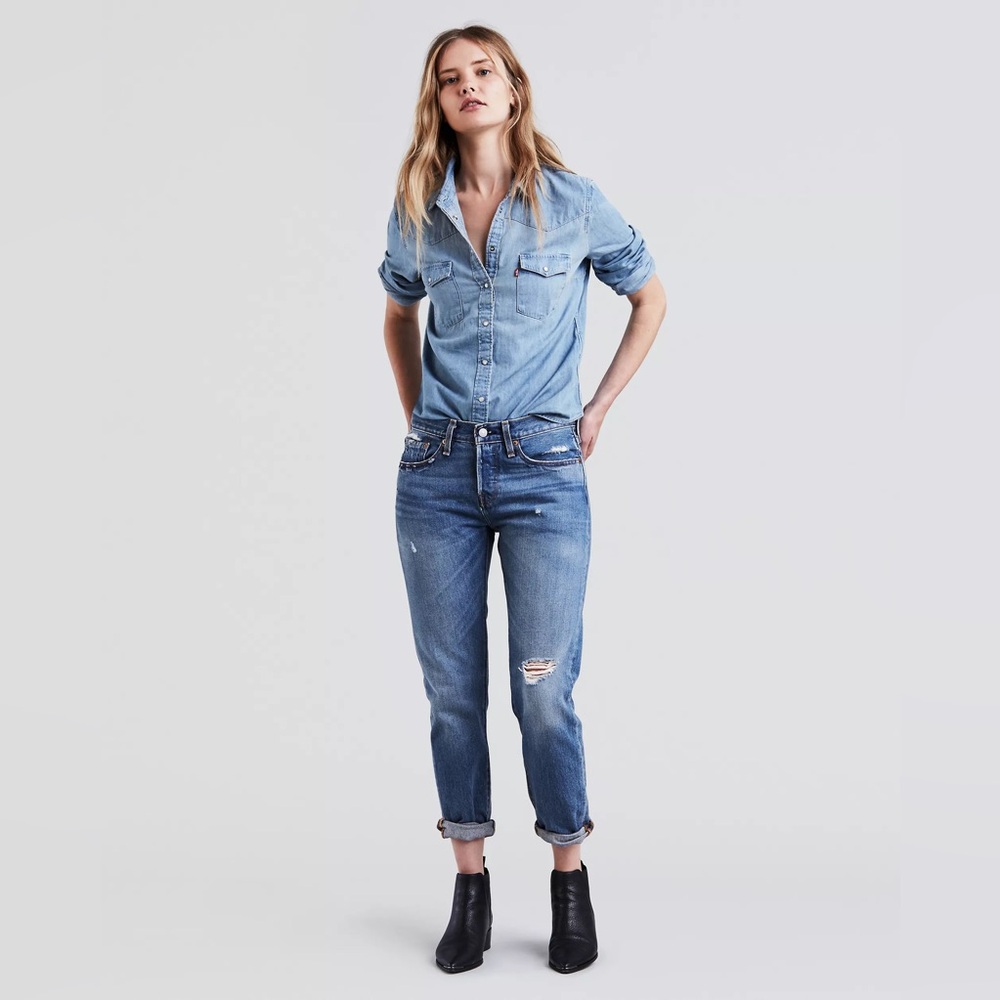 Levi’s 501® Taper Distressed Jeans 26W/28L